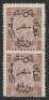 1866 First Issue 10pa brown vert pr Plate Proof with backgrounds upright & inverted (ie tete-beche arrangement)