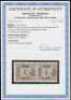 1866 First Issue 10pa brown vert pr Plate Proof with backgrounds upright & inverted (ie tete-beche arrangement) - 2
