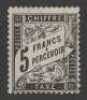 1881-92 Postage Due 5Fr black. VFU appearance, expertly repaired UL cnr perf, light cancel.