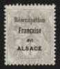 1915 'Reoccupation Francaise en ALSACE' opt Blanc 1c grey,