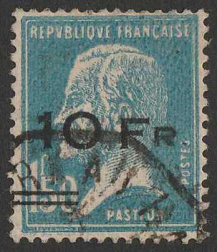 1928 "Ile de France" Airmail 10Fr/1Fr50 Pasteur, 6mm spacing.