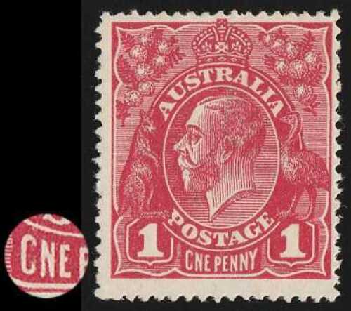 1d Scarlet-red (G17), variety CNE PENNY