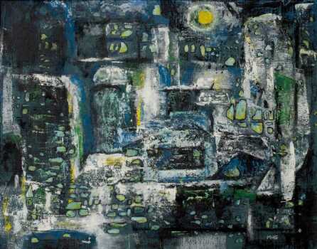 MARIAN HUTTNER GRUNBAUM (1894-2000) OIL ON CANVAS BOARD
