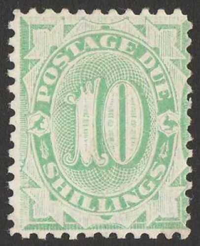 1902-04 Completed design 10/- dull green wmk crown NSW perf 11
