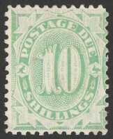 1902-04 Completed design 10/- dull green wmk crown NSW perf 11