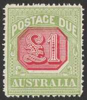 1913-23 Bicolour &pound;1 scarlet & pale green wmk crown double-lined A