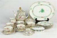 Bavarian Gilt Coffee Setting with Herend Plates