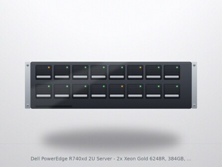 Dell PowerEdge R740xd 2U Server - 2x Xeon Gold 6248R, 384GB, no drives