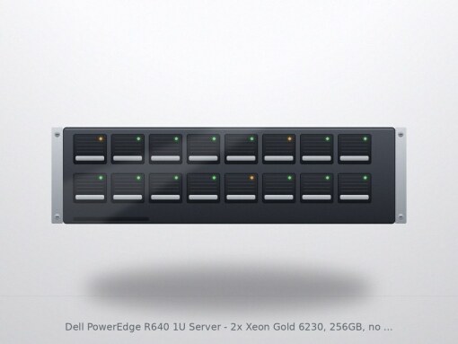 Dell PowerEdge R640 1U Server - 2x Xeon Gold 6230, 256GB, no drives
