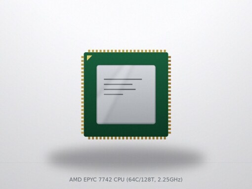 AMD EPYC 7742 CPU (64C/128T, 2.25GHz)