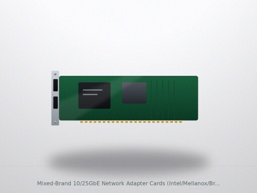 Mixed-Brand 10/25GbE Network Adapter Cards (Intel/Mellanox/Broadcom)
