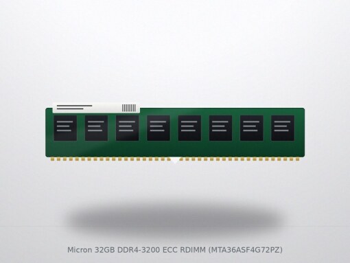 1800 x Micron 32GB DDR4-3200 ECC RDIMM (MTA36ASF4G72PZ)