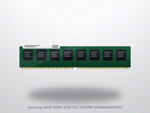 1200 x Samsung 64GB DDR4-3200 ECC LRDIMM (M386A8K40DM2)