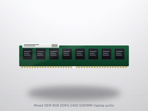 5000 x Mixed OEM 8GB DDR4-2400 SODIMM (laptop pulls)