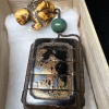 Edo Period Makie Five-Case Inro with Netsuke, Accompanied by a Wooden Box, 58g - 2