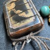 Edo Period Makie Five-Case Inro with Netsuke, Accompanied by a Wooden Box, 58g - 18