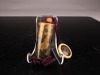 Round-shaped inro with gold maki-e decoration of waves and plovers, interior with nashiji finish, - 2