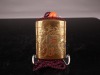 Makie Inro with Gosho-guruma (Imperial Carriage) and Chrysanthemum Grass Pattern, Gold Inlay, Five - 2