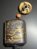 Dragon and Lion Inro with Maki-e and Netsuke, Antique - 2
