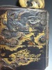 Dragon and Lion Inro with Maki-e and Netsuke, Antique - 4