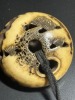 Dragon and Lion Inro with Maki-e and Netsuke, Antique - 10