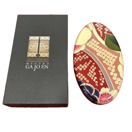 Meguro Gajoen Lacquerware Oval Box