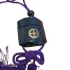 Shokoku Shrine Inro Netsuke Lacquer Black with Shimazu Clan Crest