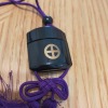 Shokoku Shrine Inro Netsuke Lacquer Black with Shimazu Clan Crest - 2