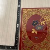 Preserved Item: Retro Lacquer Painting with Floral Pattern, Address Book, Paisley Design, Gold - 8