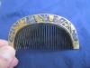 Gold and Silver Filigree Comb Set with Box - 8