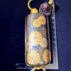 Wooden Inro with Maki-e Sixteen-Petal Chrysanthemum Design, 51g - 4