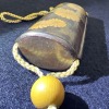 Wooden Inro with Maki-e Sixteen-Petal Chrysanthemum Design, 51g - 8