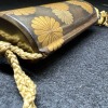 Wooden Inro with Maki-e Sixteen-Petal Chrysanthemum Design, 51g - 17