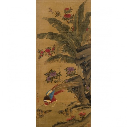 SPRING FLOWERS AND BIRD